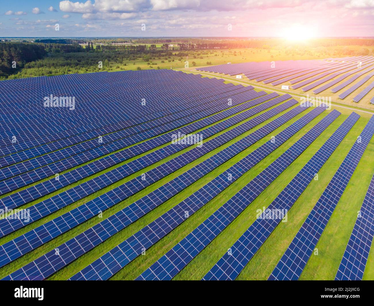 Solar panel farm drone shot hi-res stock photography and images - Alamy
