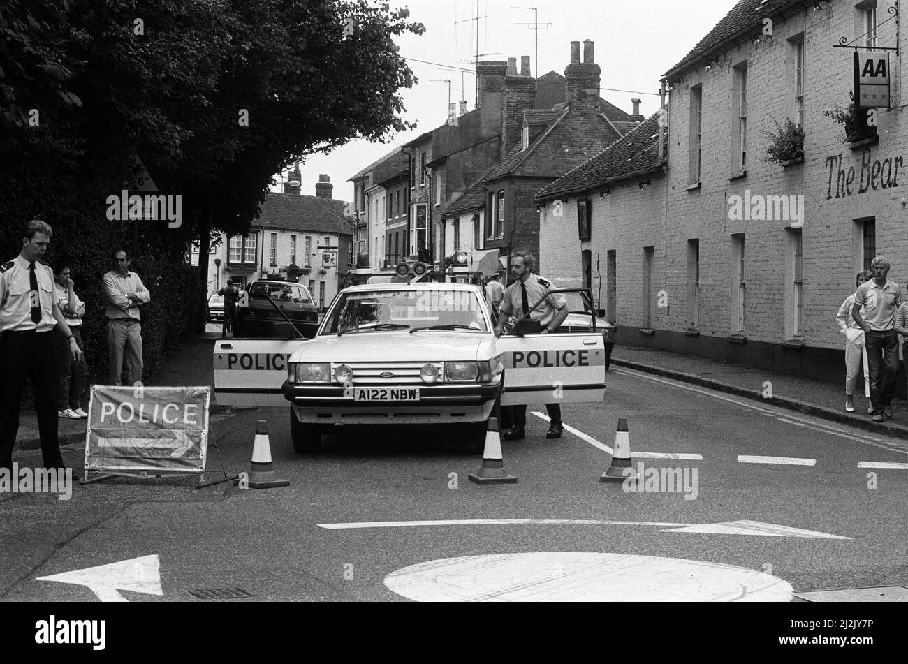 Police in action during a Gun siege in Hungerford, Berkshire. The event