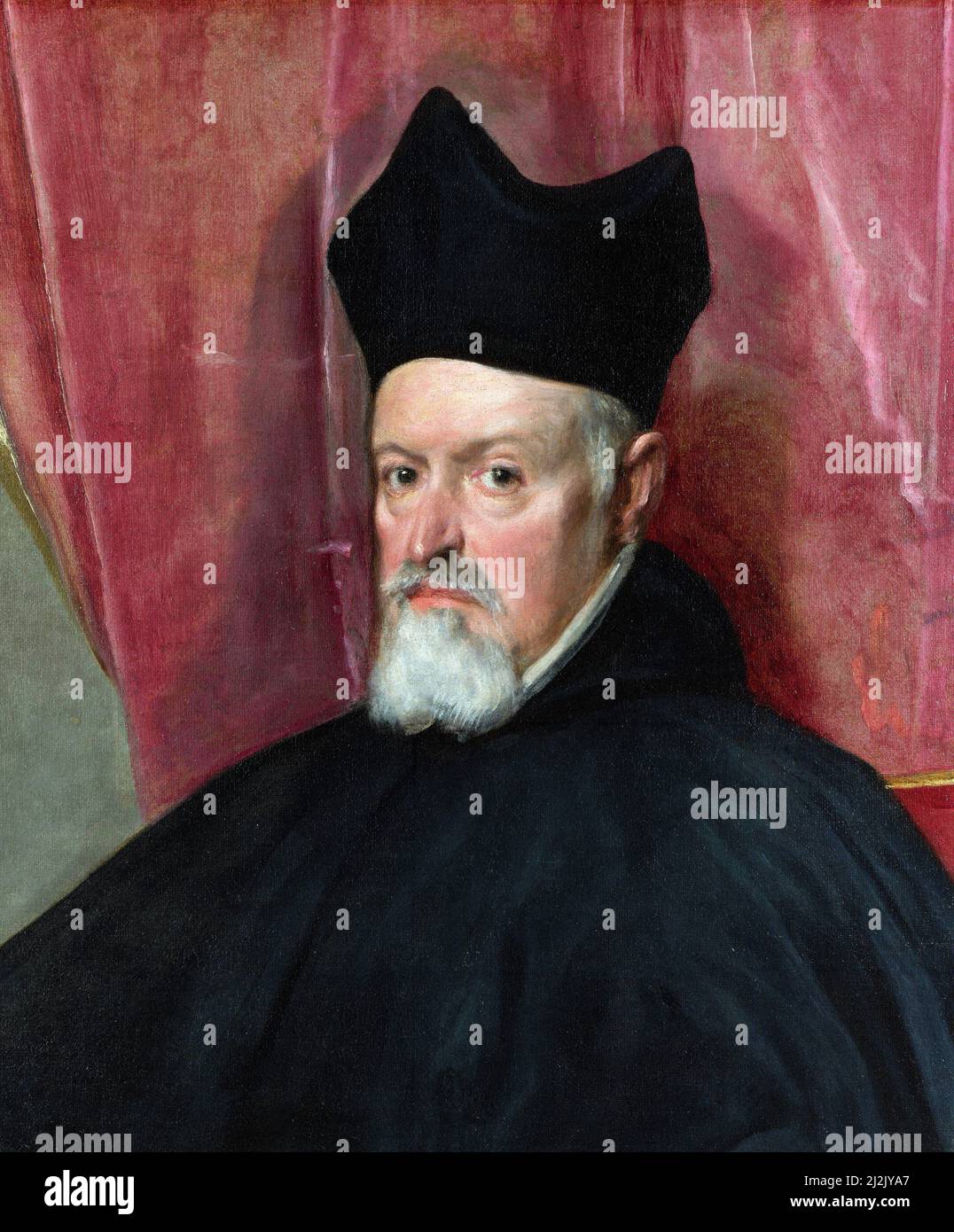 Portrait of Archbishop Fernando de Valdés by Diego Velazquez (1599-1660), oil on canvas, c. 1640-45 Stock Photo