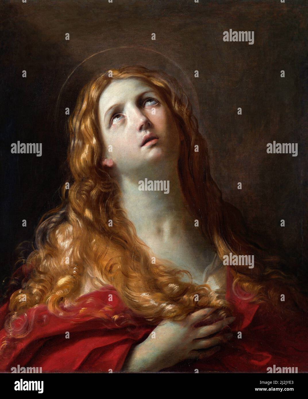 Saint Mary Magdalene by Guido Reni (1575-1642), oil on canvas, c.1634/5 Stock Photo
