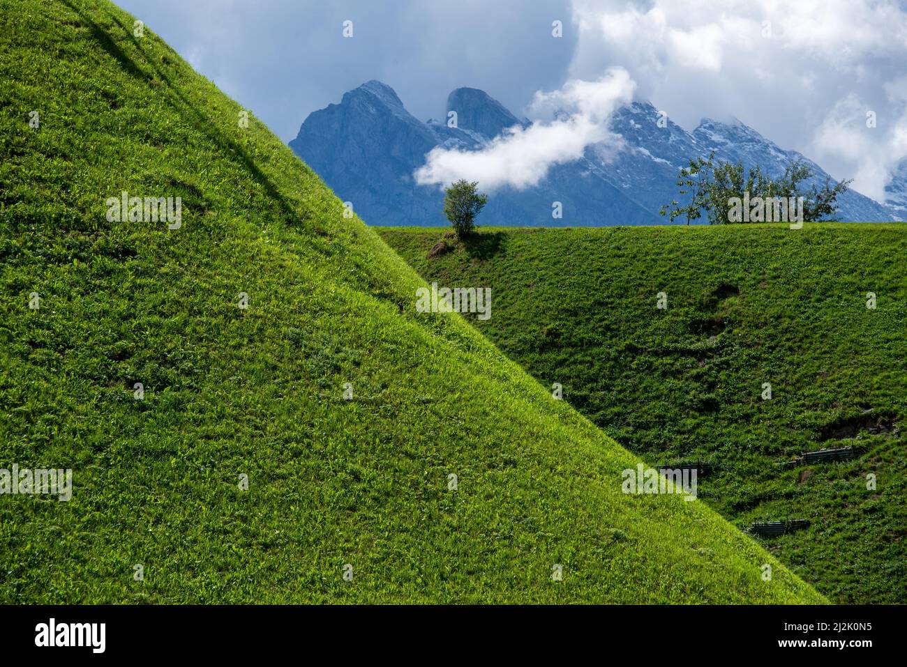 Steep alpine mountain landscape near Altdorf, Uri, Switzerland Stock Photo
