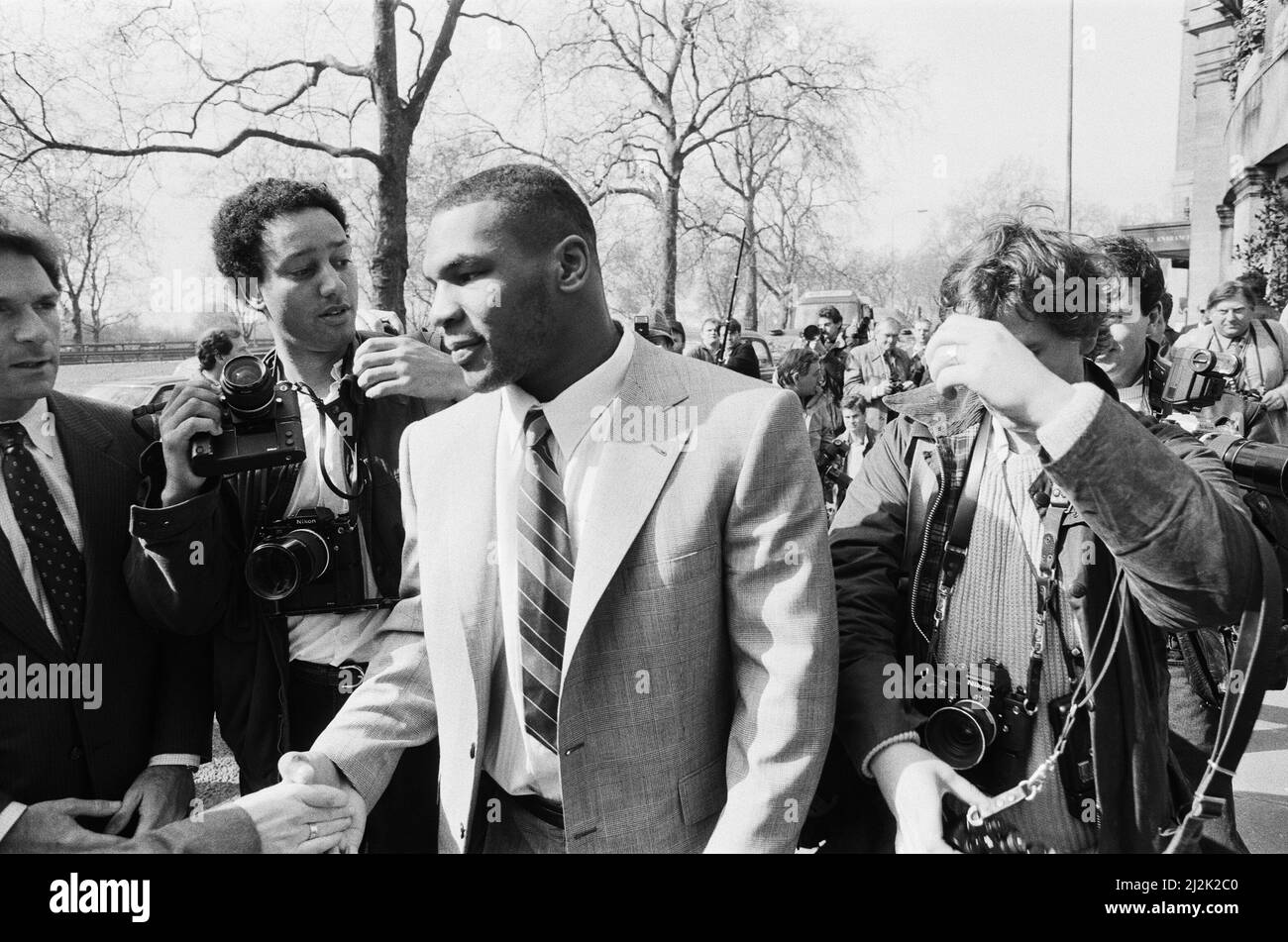 Mike Tyson in London to see Frank Bruno against James "Quick" Tillis