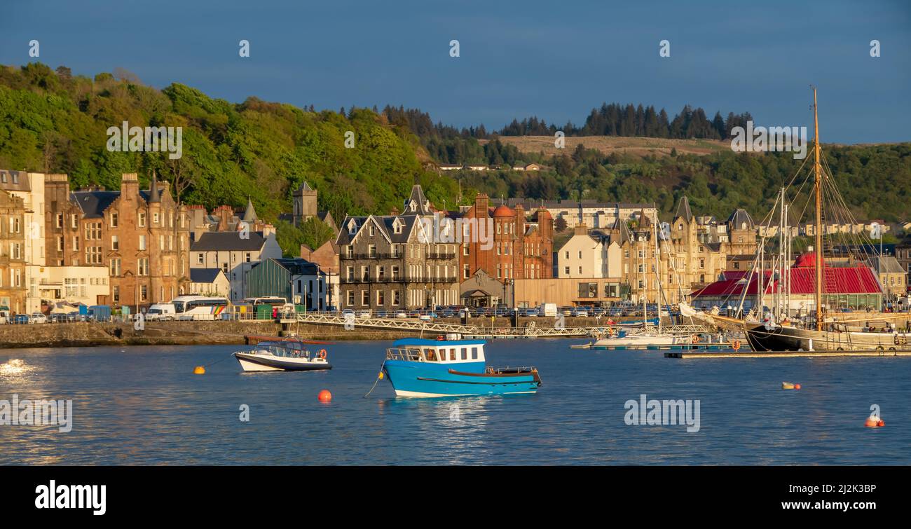 Oban harbour and waterfront, Argyll and Bute, Scotland, UK Stock Photo