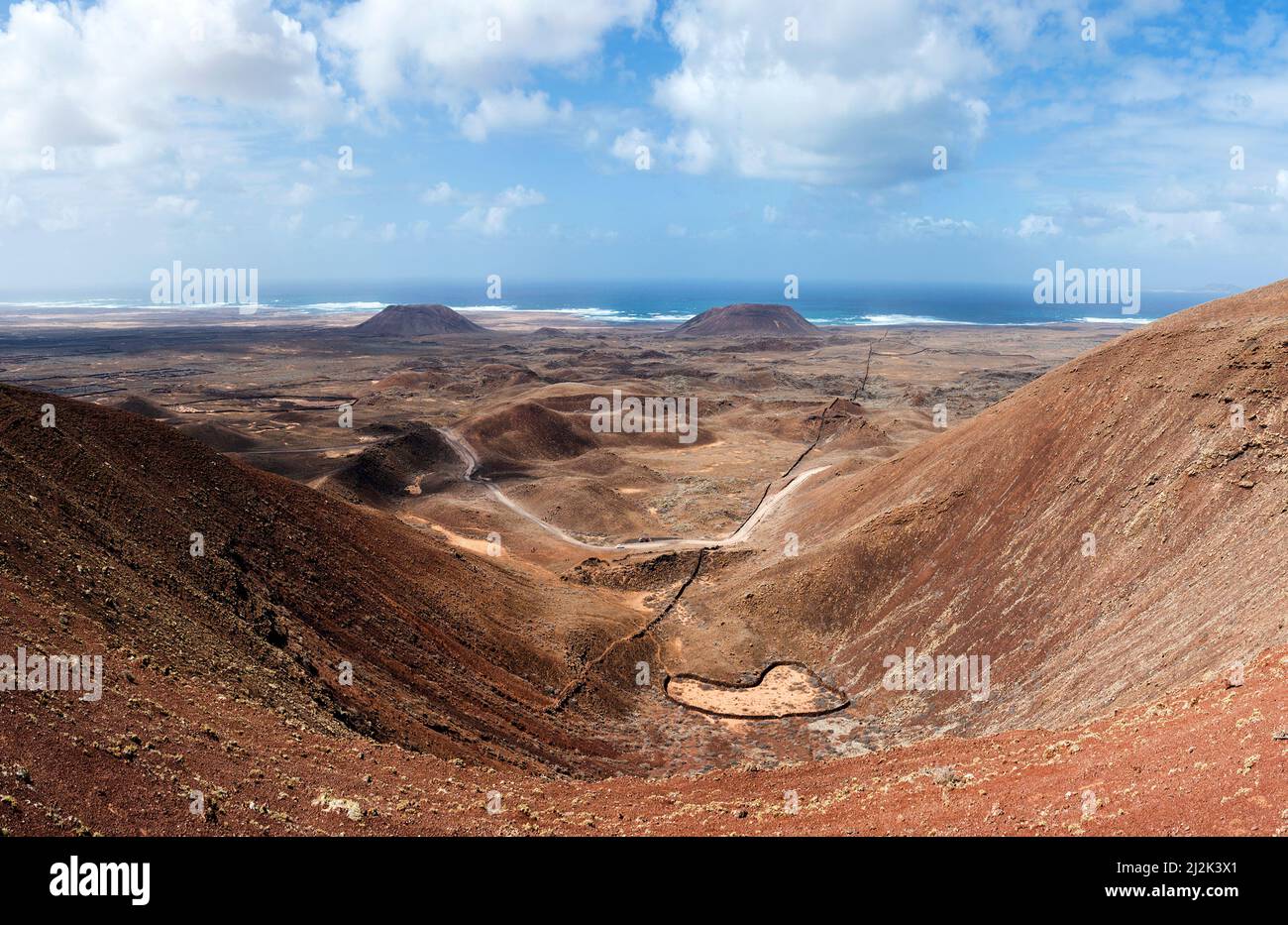 Bayuyo volcano, Corralejo, Fuerteventura, Canary Islands, Spain Stock Photo