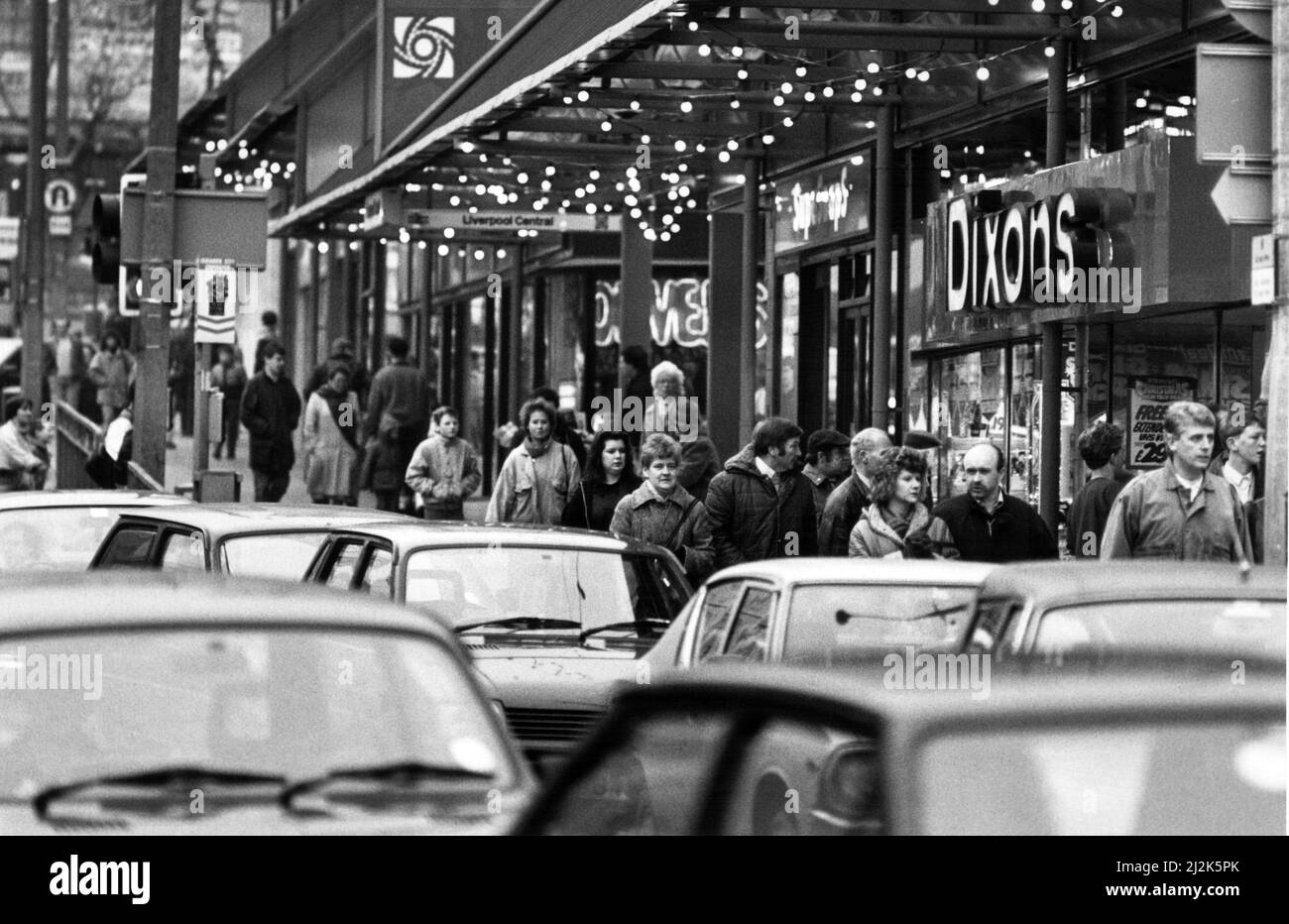 The scene in Ranelagh Street, Liverpool, Merseyside. Picture taken at