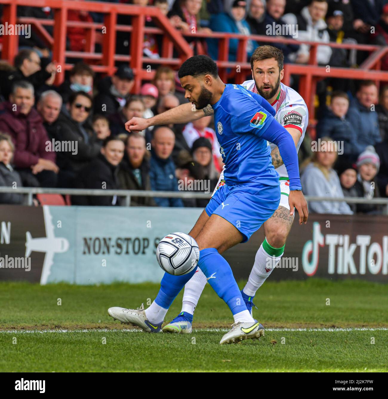 Wrexham, Wales, UK. 02nd Apr, 2022. The Vanarama National League