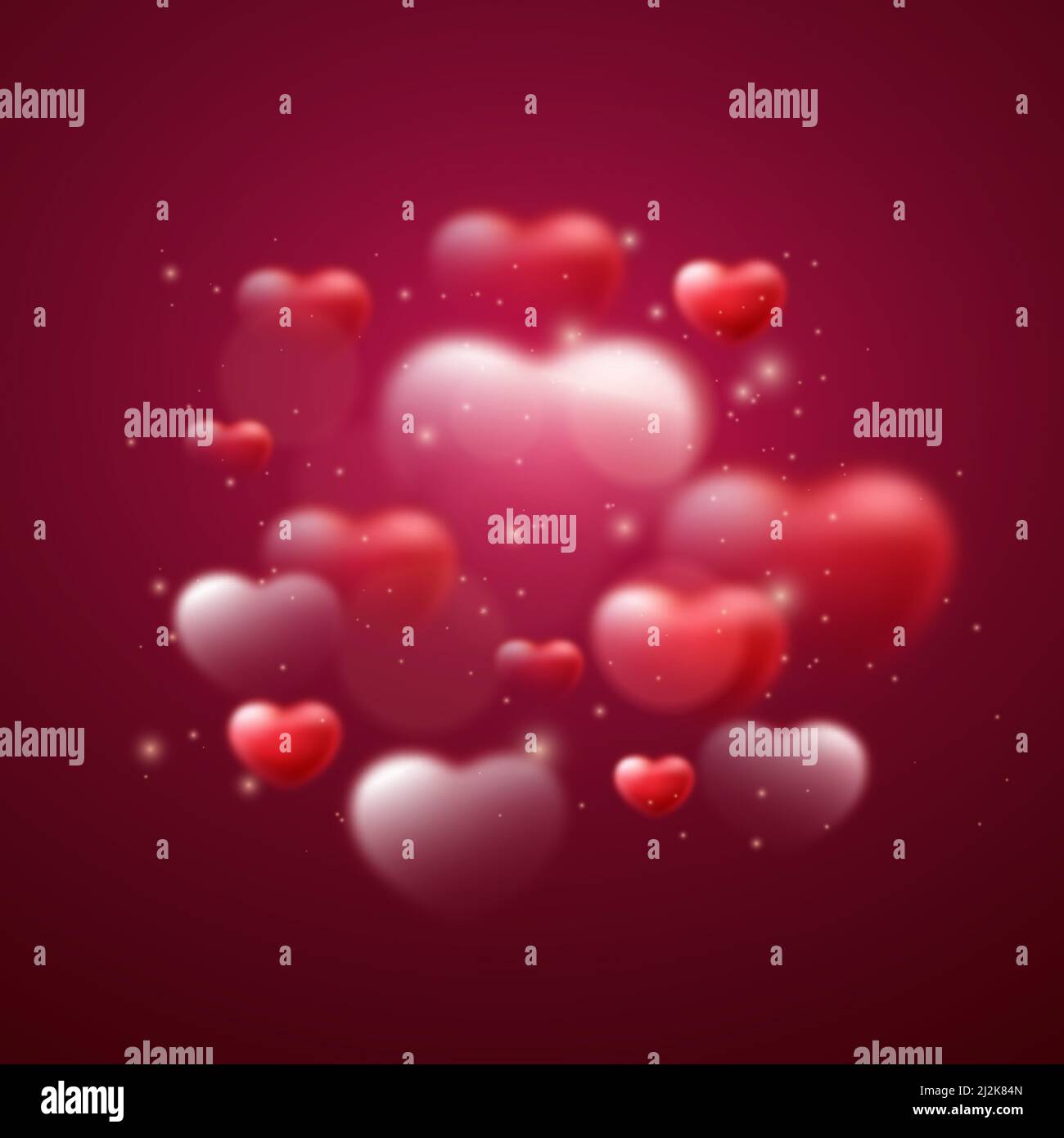 Bokeh red pink love heart Stock Photo - Alamy