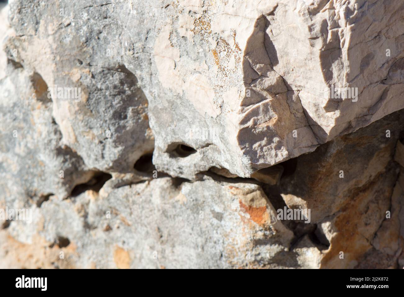 Limestone rocks by the Adriatic sea coast, unusual shapes and ...