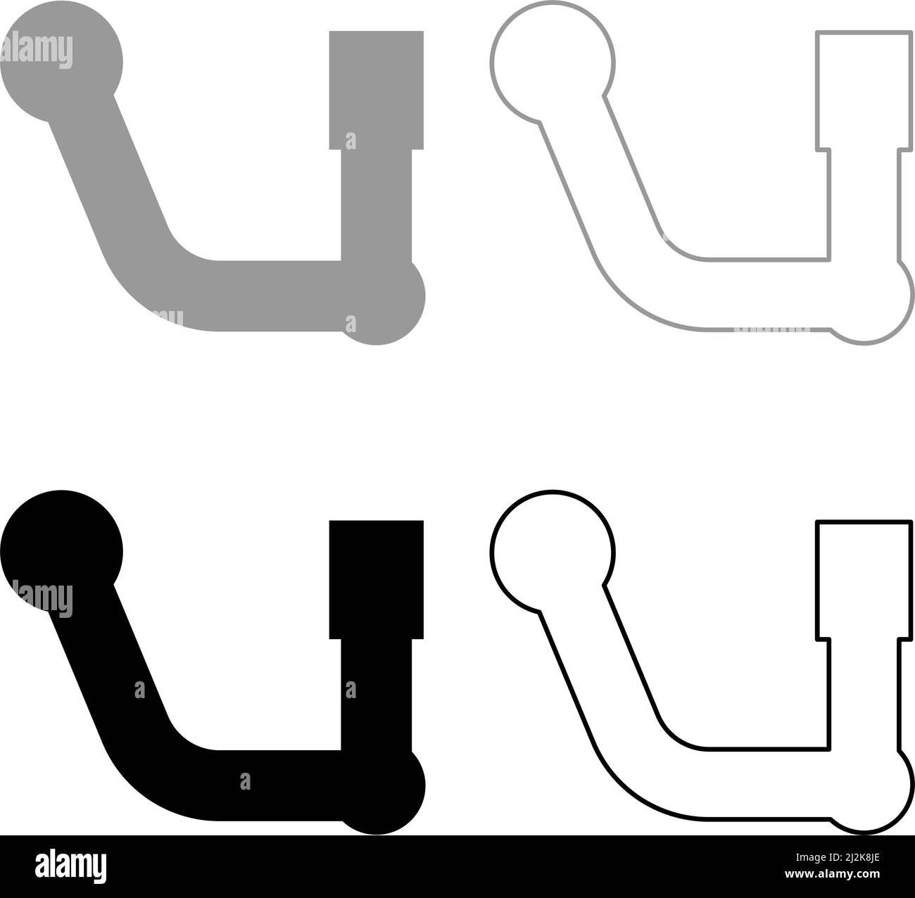 Car suspension support set icon grey black color vector illustration ...