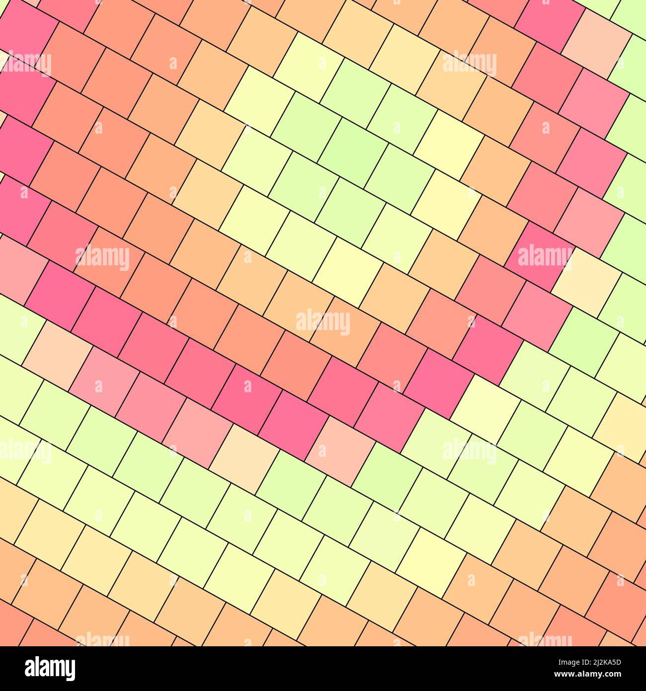 A pink orange green squared background for wallpapers Stock Photo Alamy