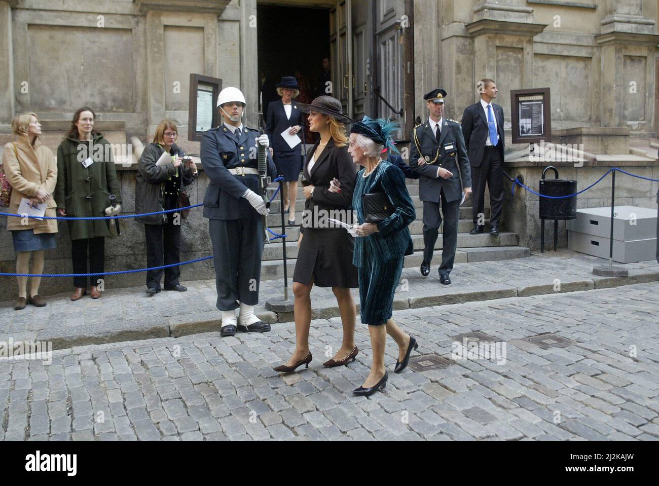 Princess Madeleine and Princess Lilian during the Swedish Parliaments opening, Riksmötet 2002, Stockholm, Sweden. Stock Photo
