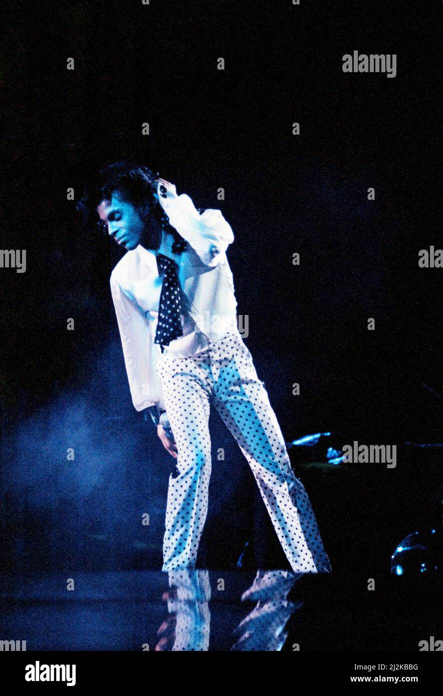 Prince performing on stage at Wembley 25th July 1988
