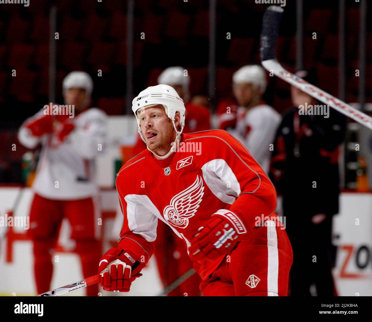 TORONTO, CANADA, 17. JULY: Detroit Red Wings Concept photo. silhouette of  profesiional NHL hockey player Stock Photo - Alamy