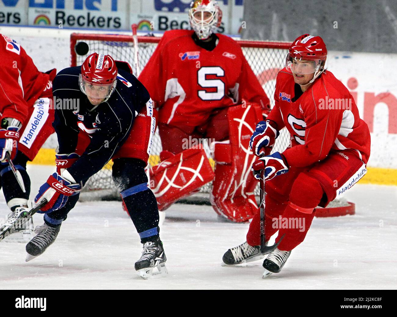 Joakim Eriksson (right), hockey player, Södertälje SK Stock Photo Alamy