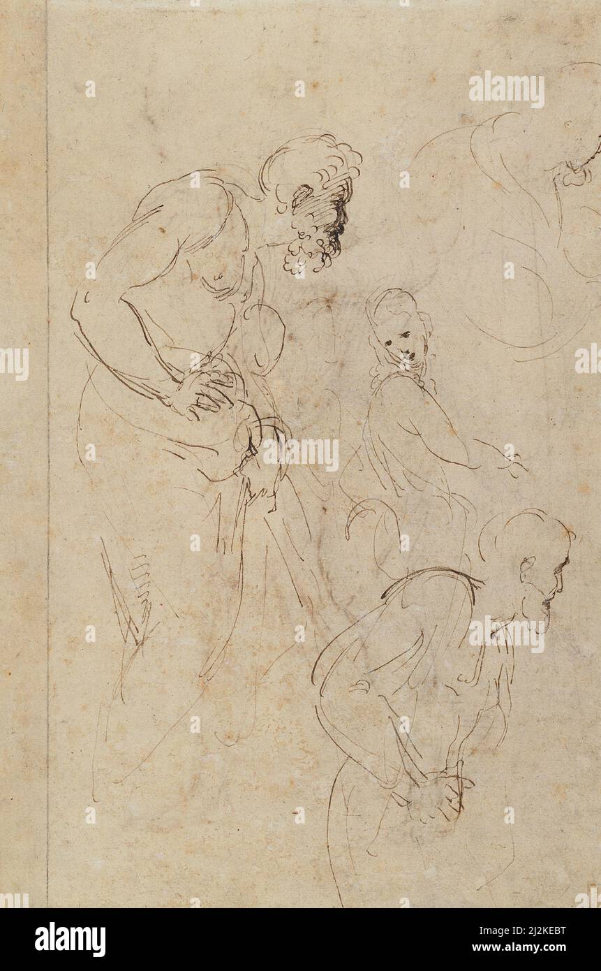 Antique art by the Italian artist Raphael - Studies for the Disputa (1509-1511). High Renaissance art by Raffaello Sanzio da Urbino 1483 - 1520. Stock Photo