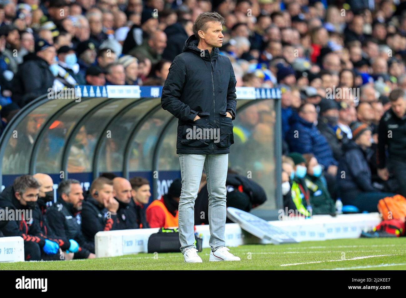 Jesse Marsch manager of Leeds United during the game Stock Photo Alamy