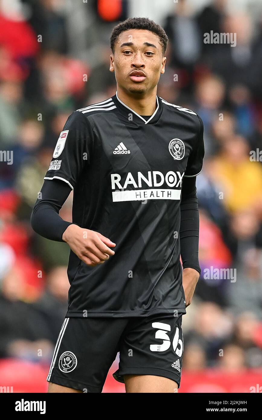 Daniel Jebbison 36 of Sheffield United during the game Stock Photo Alamy