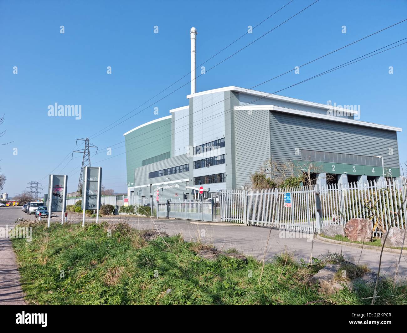 Exeter, UK March 2022 Exeter Energy Recovery Facility in Marsh