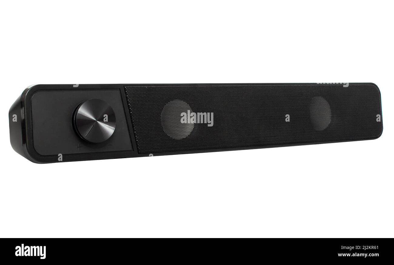 acoustic system, speakers for a computer on a white background Stock ...