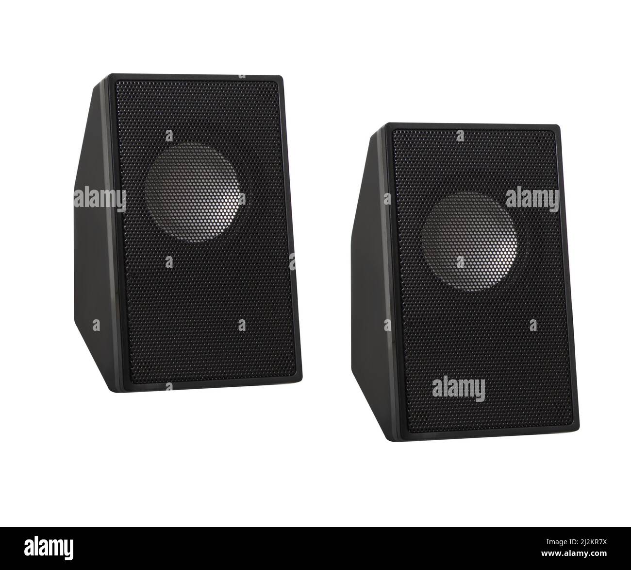 acoustic system, speakers for a computer on a white background Stock ...