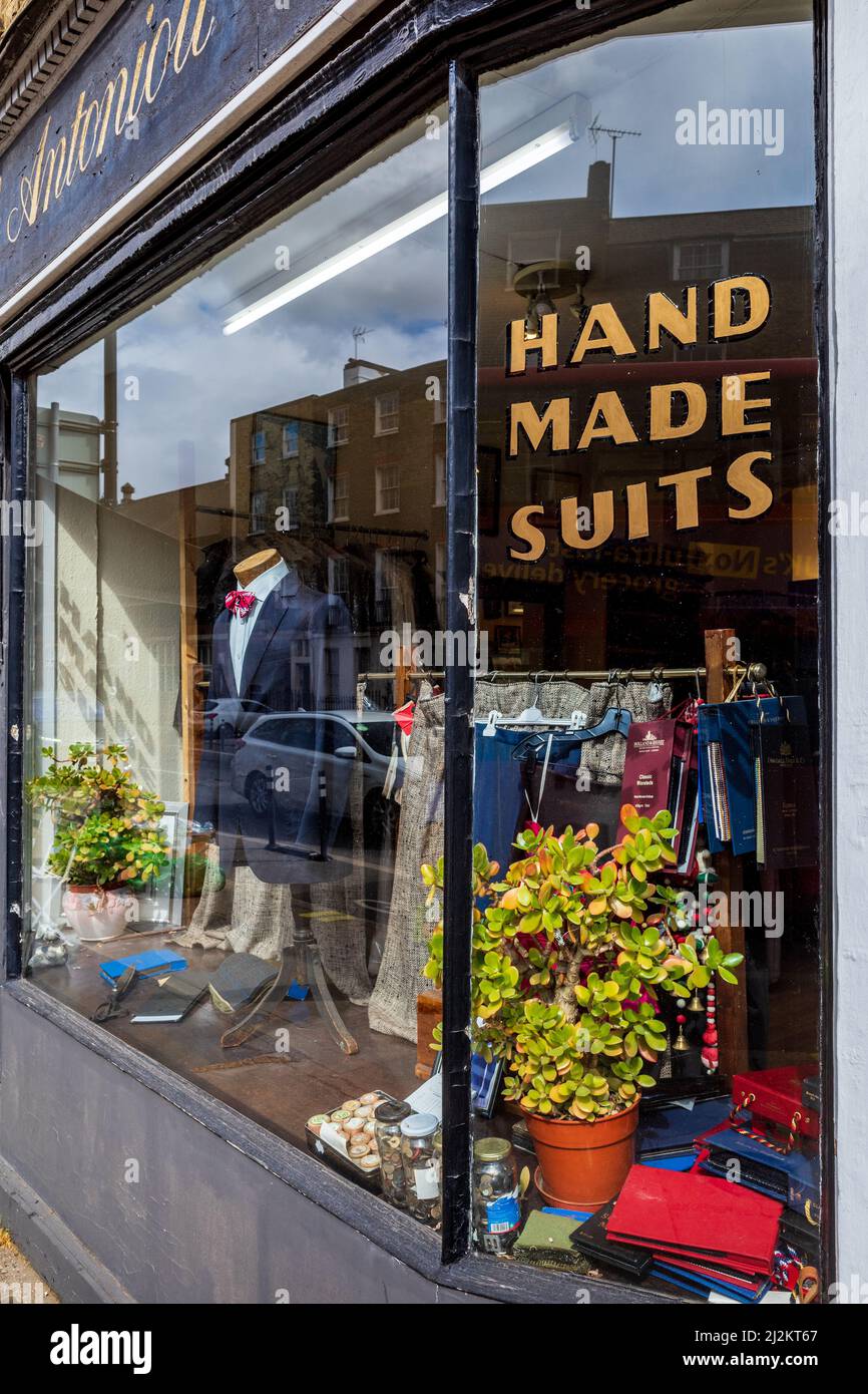 C Antoniou Traditional Mens Tailor Shop at 248 Grays Inn Road Central London. Antoniou is a traditional bespoke tailor shop. Stock Photo