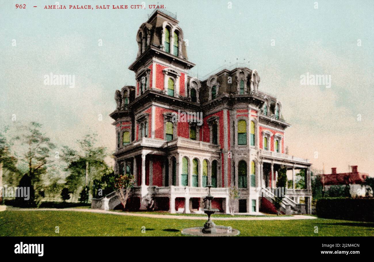 Amelia Palace, Salt Lake City Utah, approx 1910's postcard. unknown photographer Stock Photo