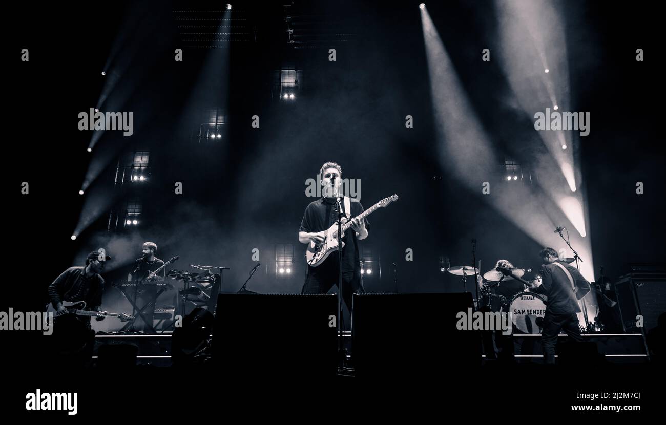 London, UK. 02nd Apr, 2022. Sam Fender playing his 2nd night at Wembley (London) on 2nd April 2022 Credit: Nigel R Glasgow/Alamy Live News Stock Photo
