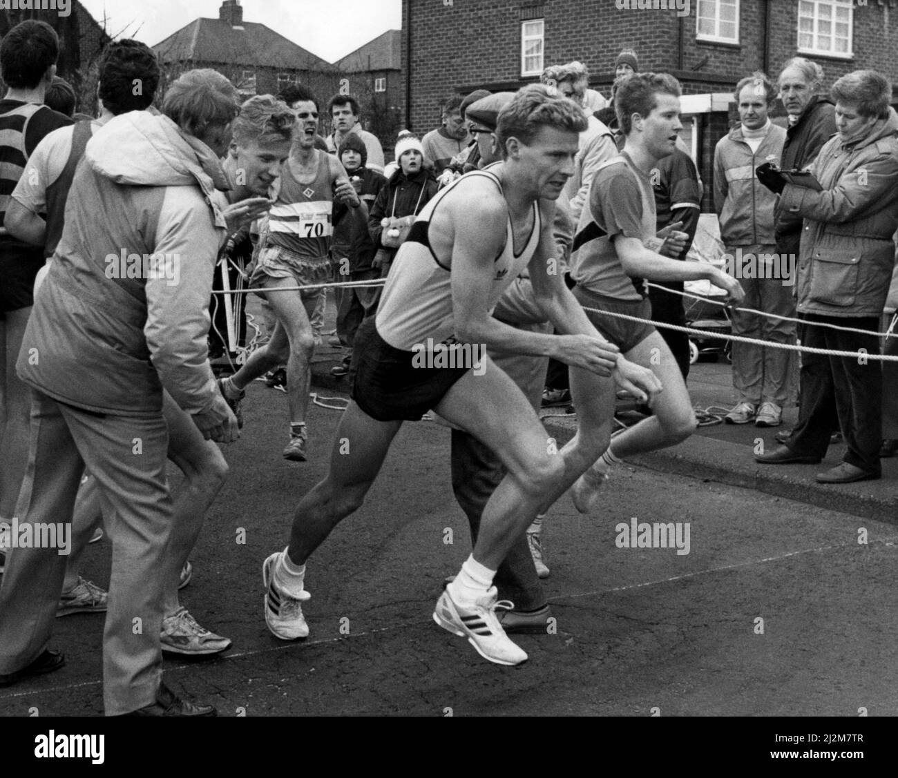 Athlete Steve Cram Steve Cram in the Elswick Road Race 24 March 1989