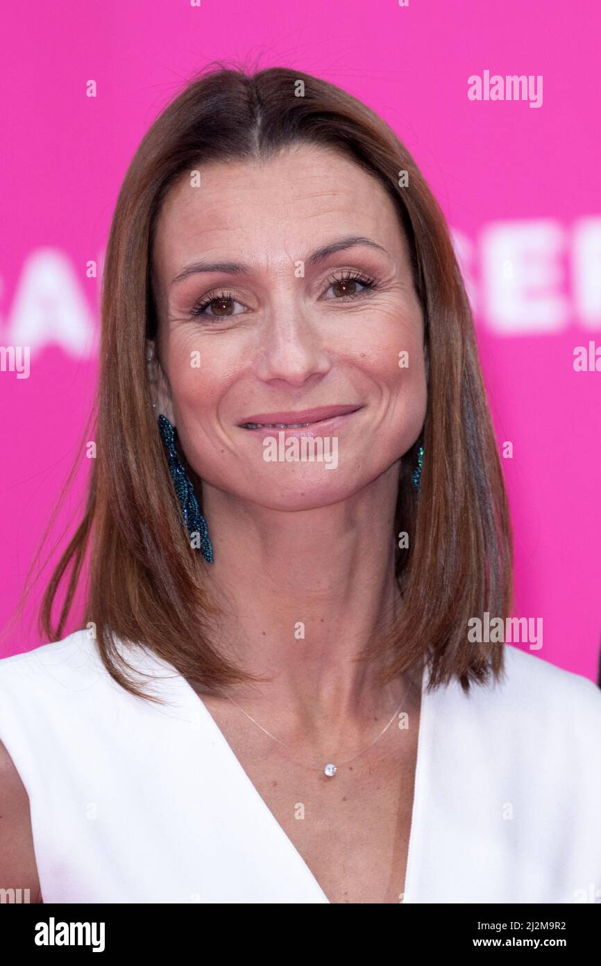 Jennifer Lauret attends the pink carpet during the 5th Canneseries