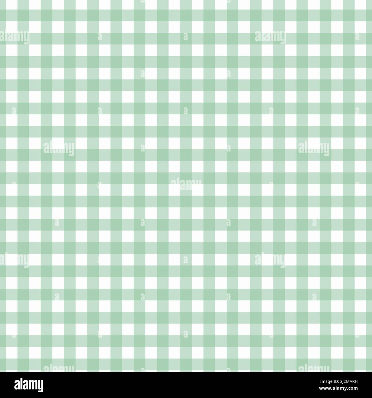 Green and white buffalo plaid pattern in a cool minty green checkered print design element. Stock Photo