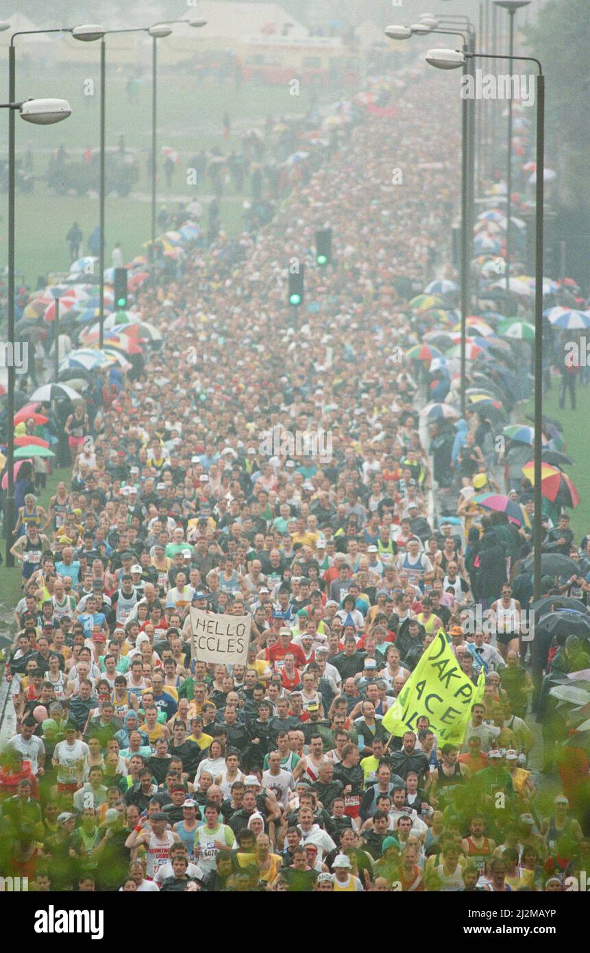 The London Marathon 1990.Picture taken at the start, Greenwich. South