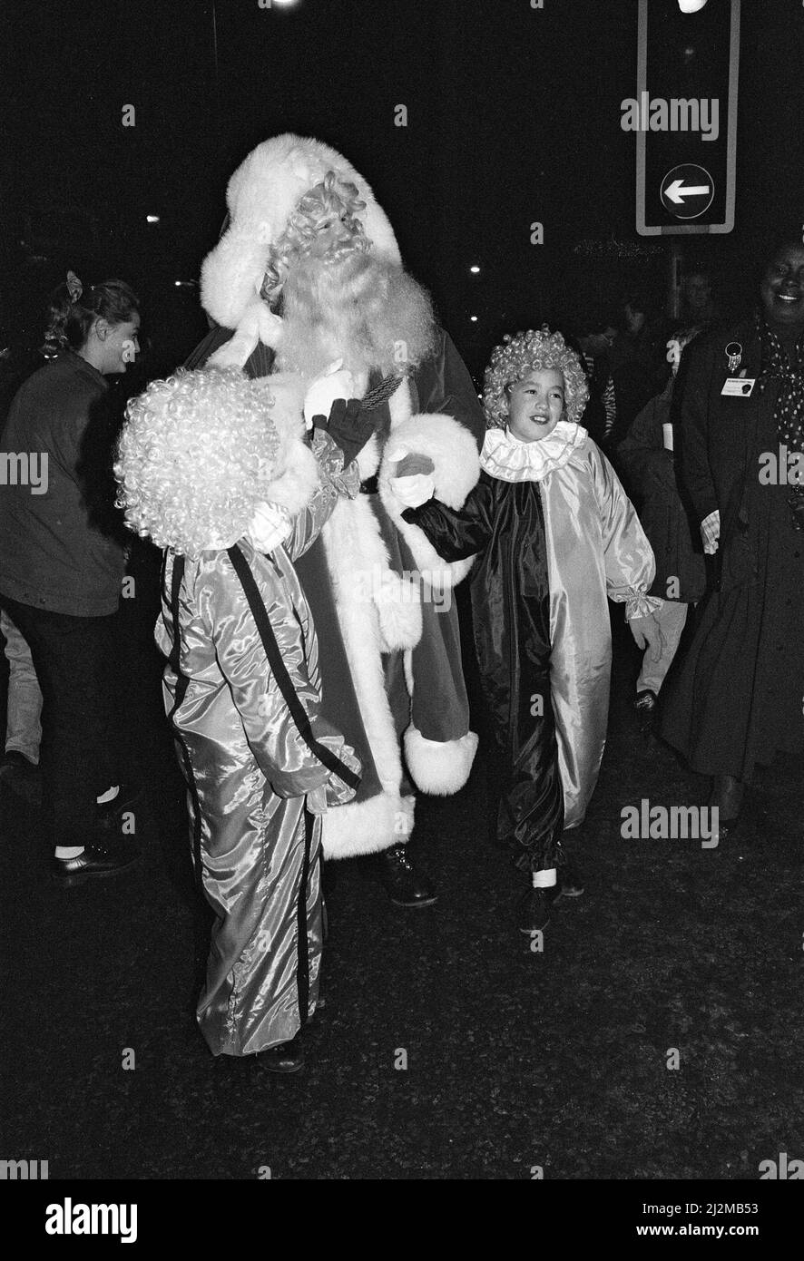 Christmas light switch on at Broad Street Mall, Reading. 21st November 1991. Stock Photo