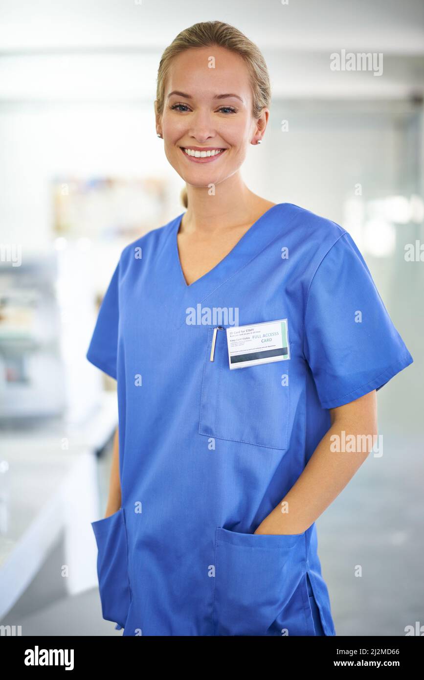 Pretty female blond nurse hi-res stock photography and images - Alamy