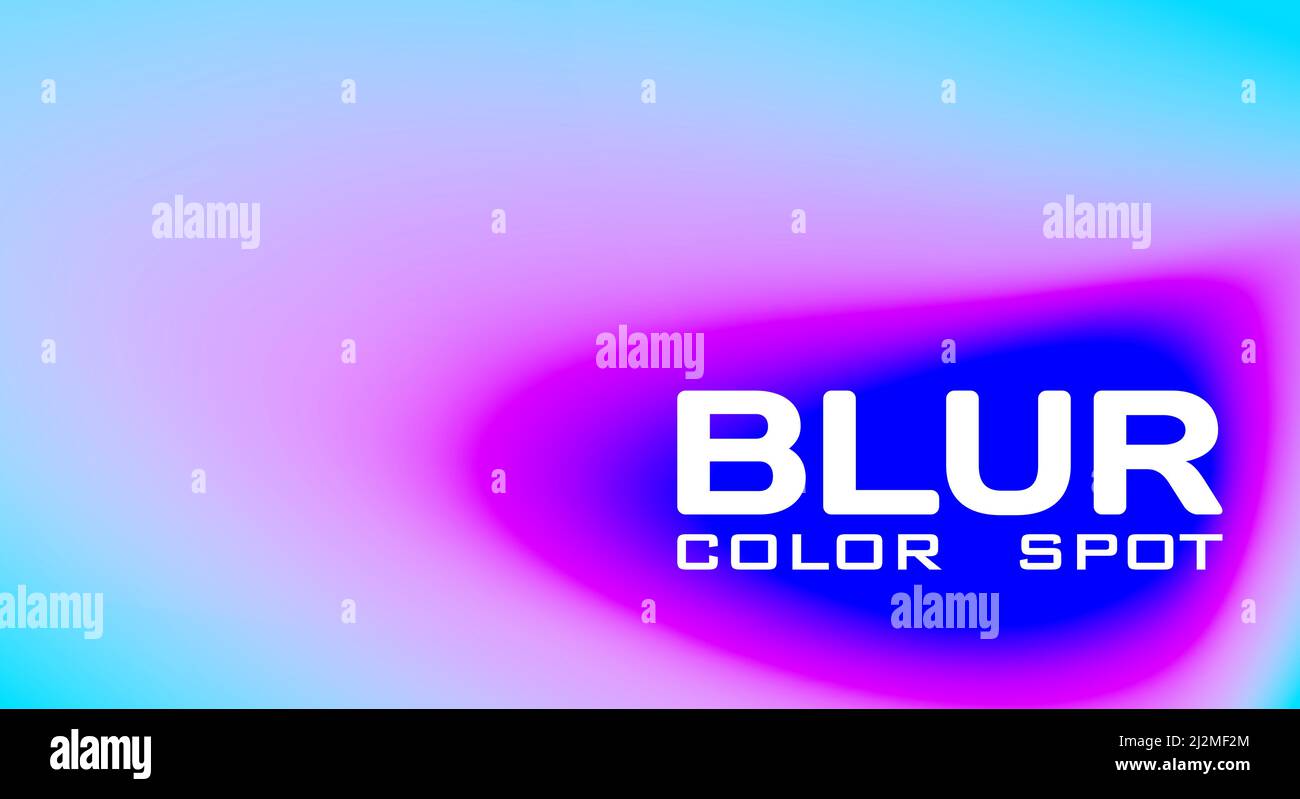 Blue blur color spot with mauve gradient on aqua blue background. Colorful vector graphic pattern Stock Vector