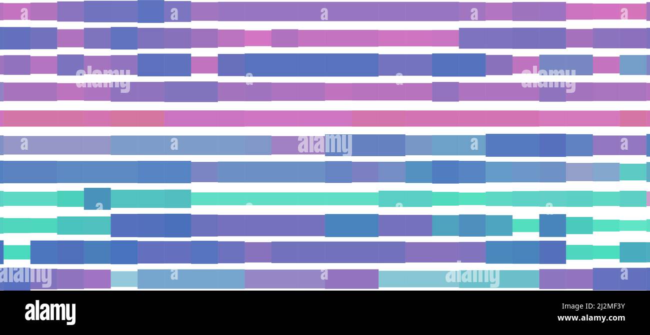 Abstract striped tech background with lilac, blue and turquoise stripes. Simple techno vector graphic pattern Stock Vector