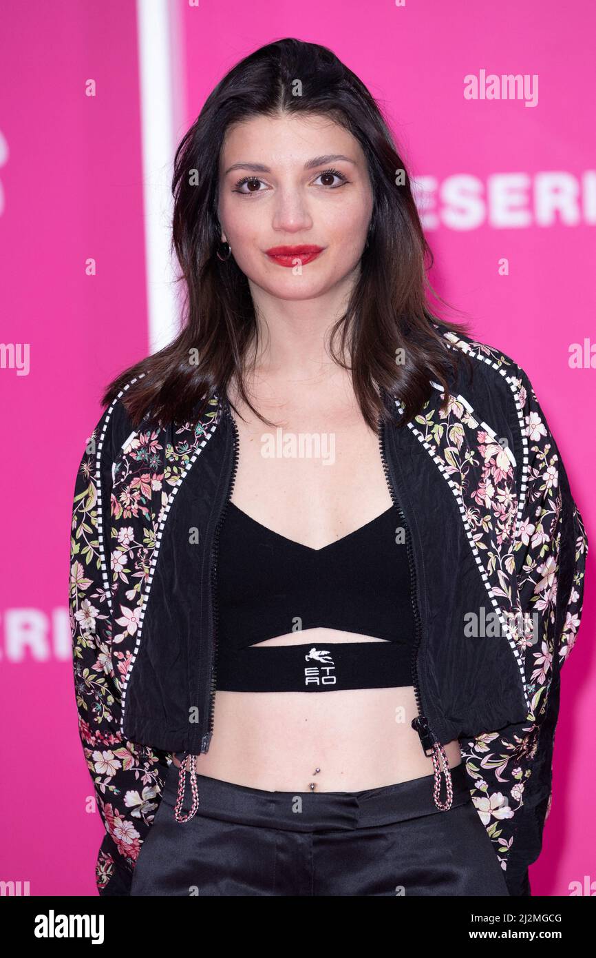 Carlotta Antonelli attends the pink carpet during the 5th Canneseries