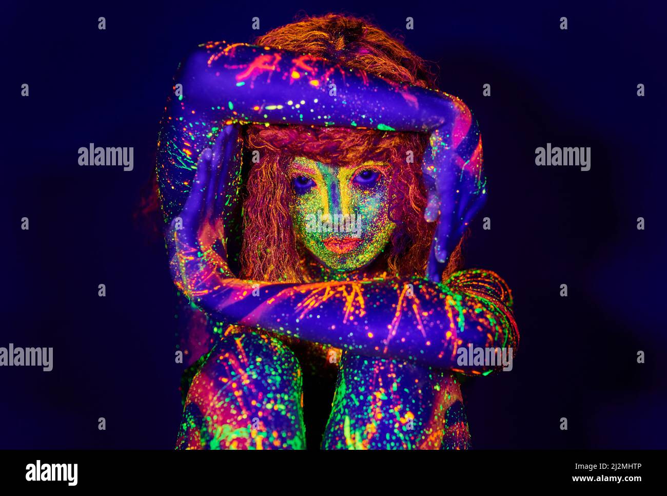 Neon paint hi-res stock photography and images - Alamy, Neon Face Paint 