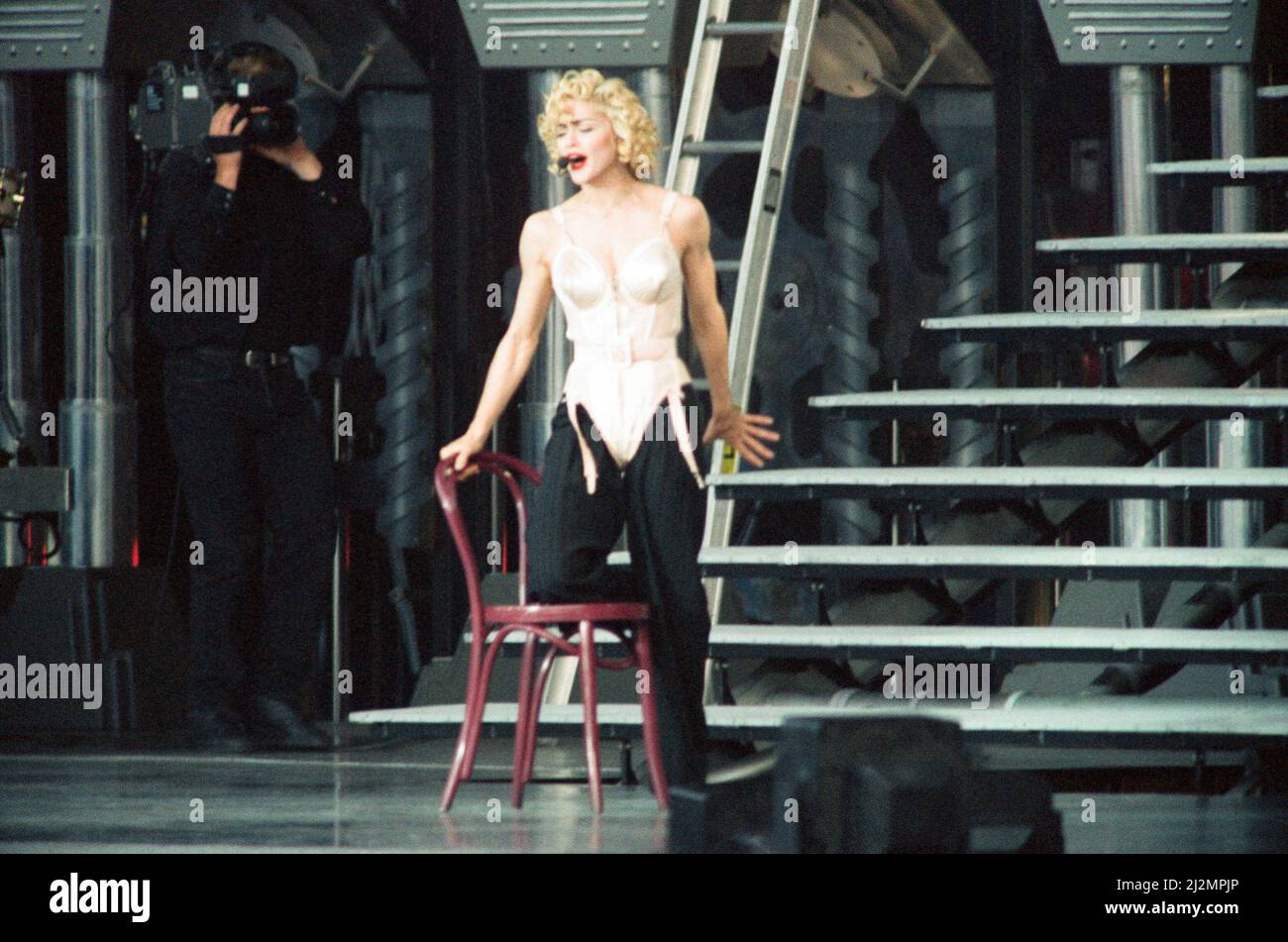 Madonna performing at Eriksberg during her Blond Ambition World