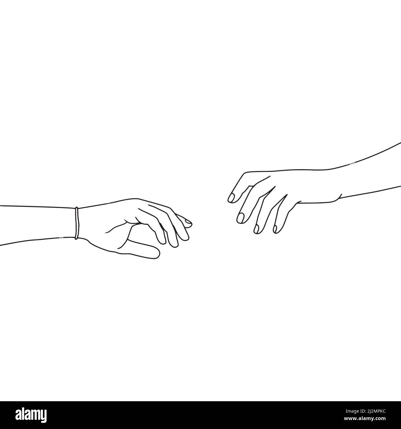 Sketch of arm and sketch of two hands Cut Out Stock Images & Pictures -  Alamy
