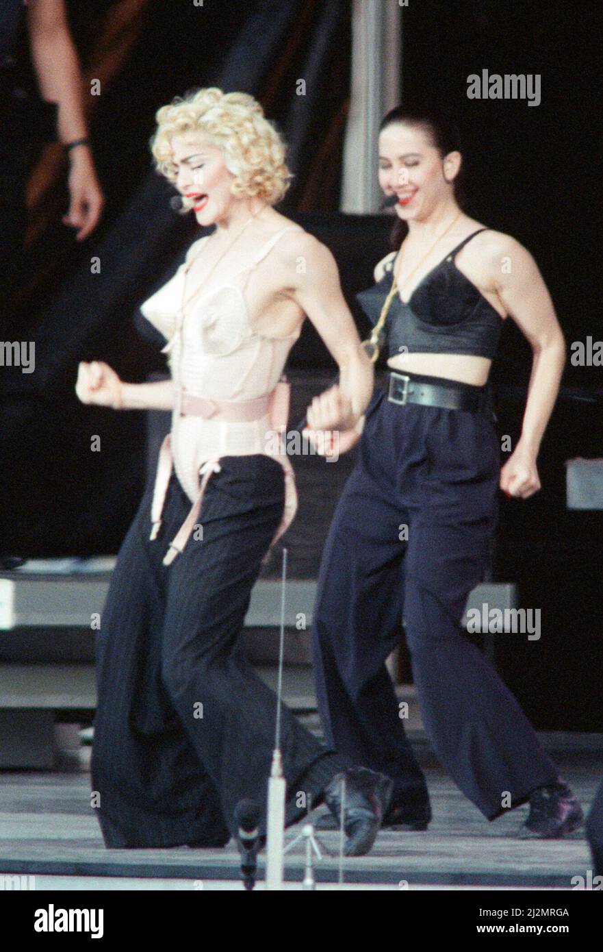 Madonna performing at Eriksberg during her Blond Ambition World Tour ...
