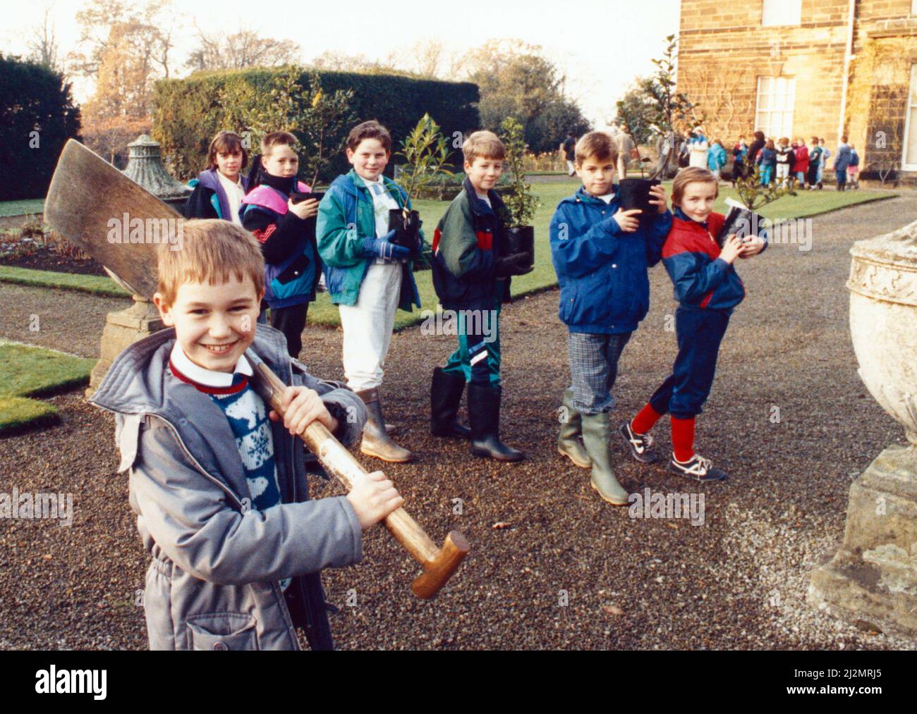 Youngsters got digging when they turned out to Ormesby Hall to plant