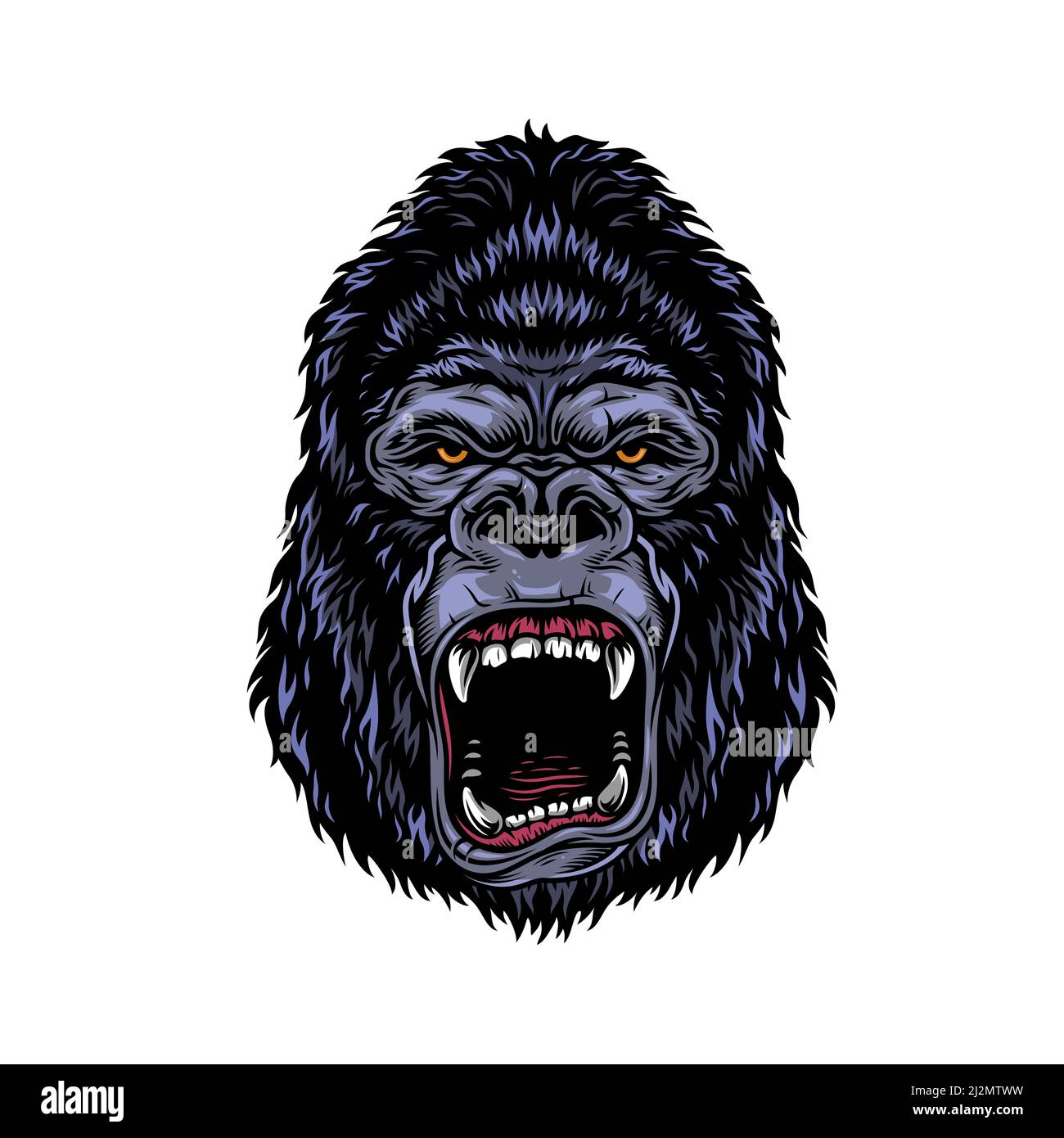 Aggressive gorilla Stock Vector Images - Alamy