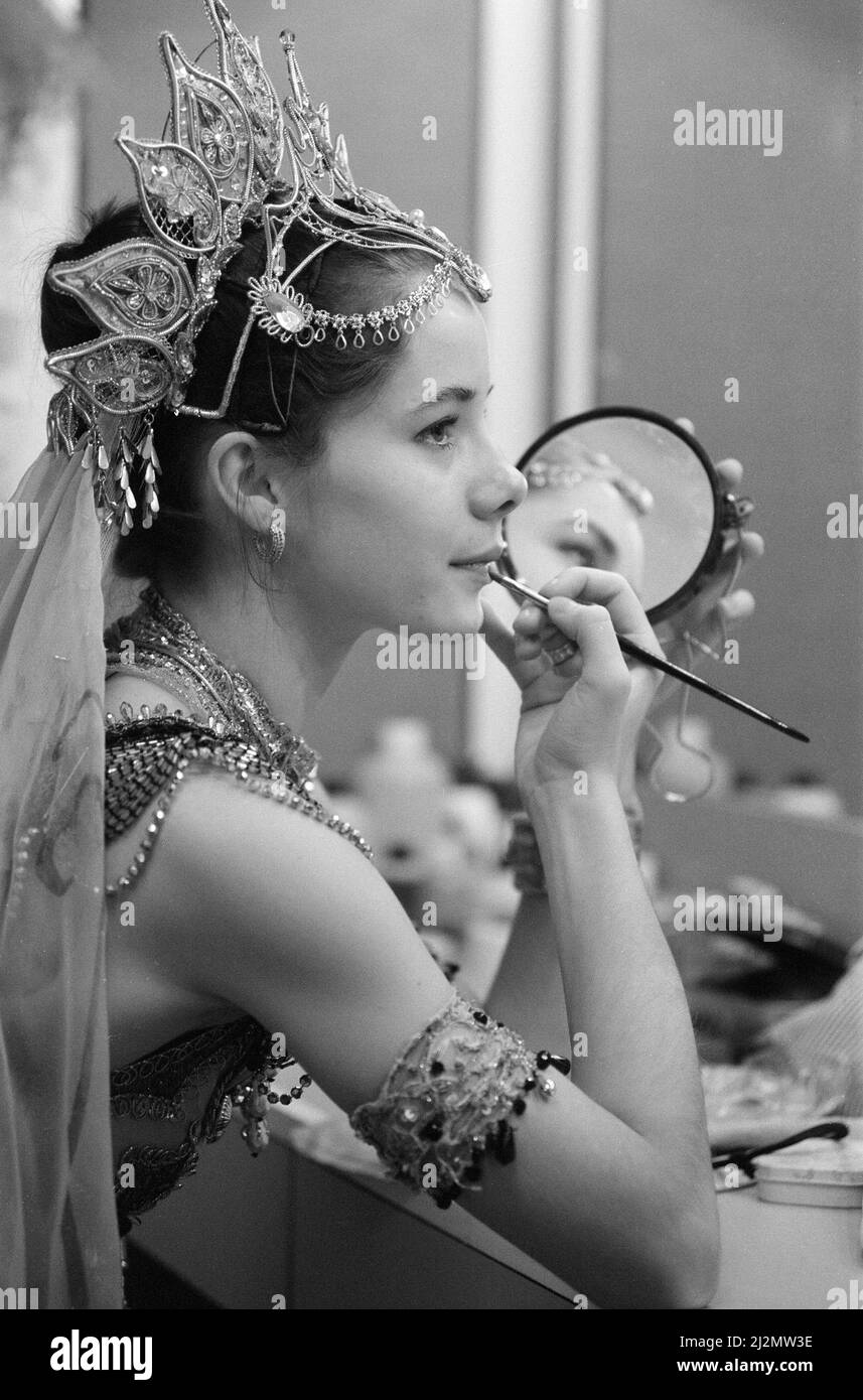 Darcey Bussell, aged 20 years old, prepares for her leading role in La