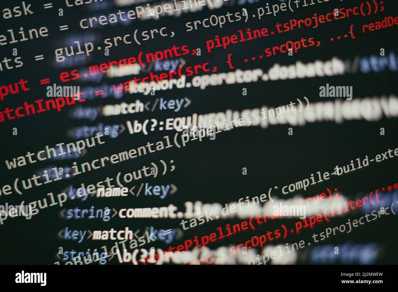 Software development. Internet security hacker prevention. SEO optimization. Modern tech. Stock Photo