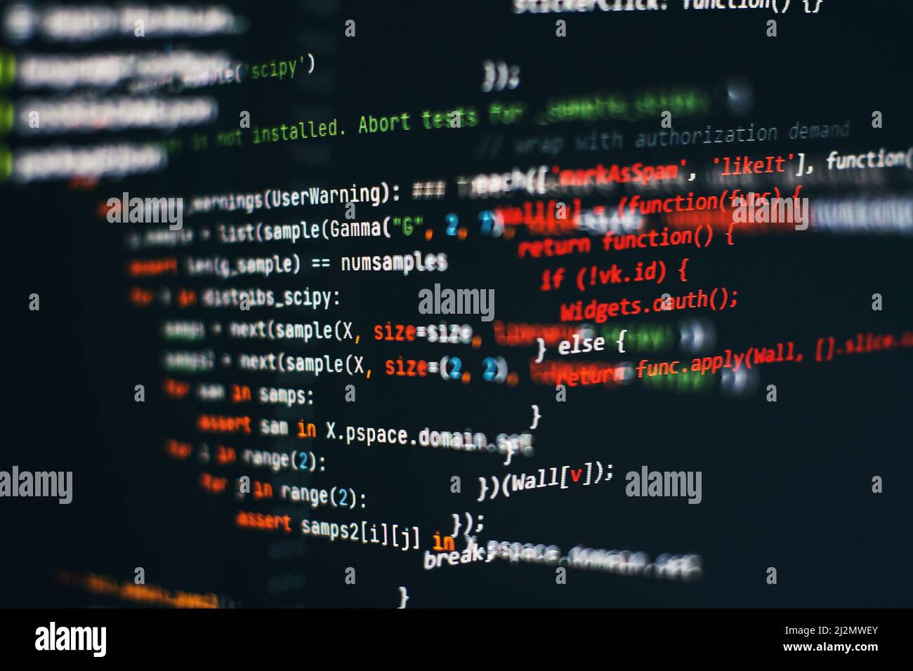 IT business. Python code computer screen. Mobile application design ...