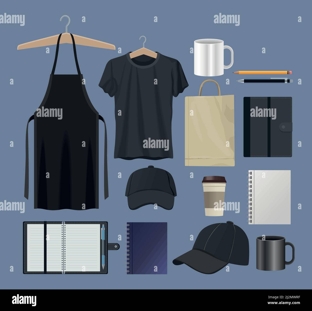 fourteen mockup brand icons Stock Vector Image & Art - Alamy