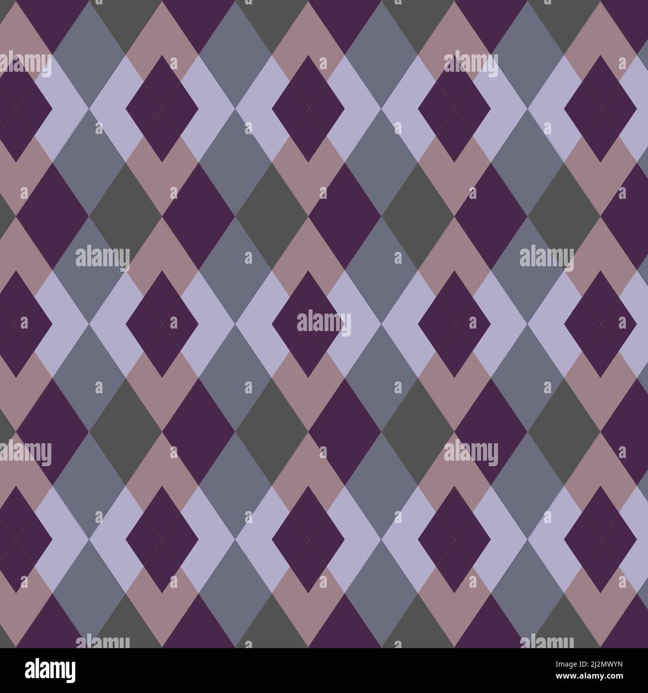 Rhombus Square Pattern Design In Violet Green Grey Color Stock Vector