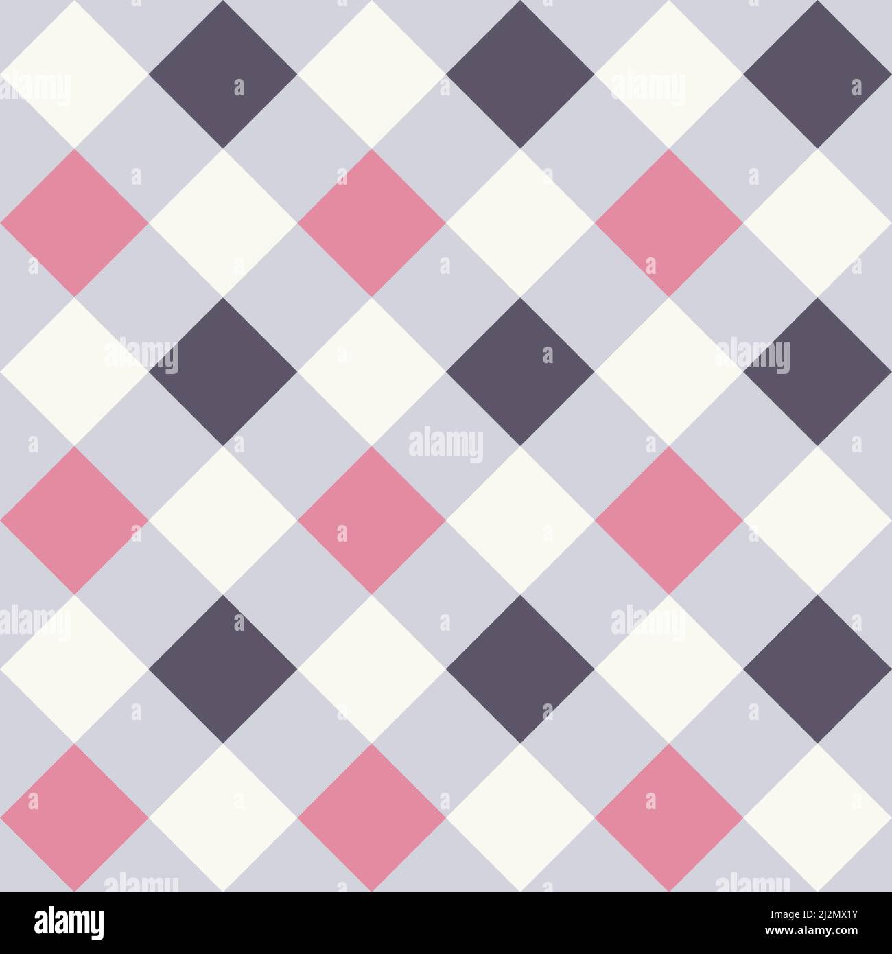 Check Pattern Design In Pink Grey Slate Color Stock Vector