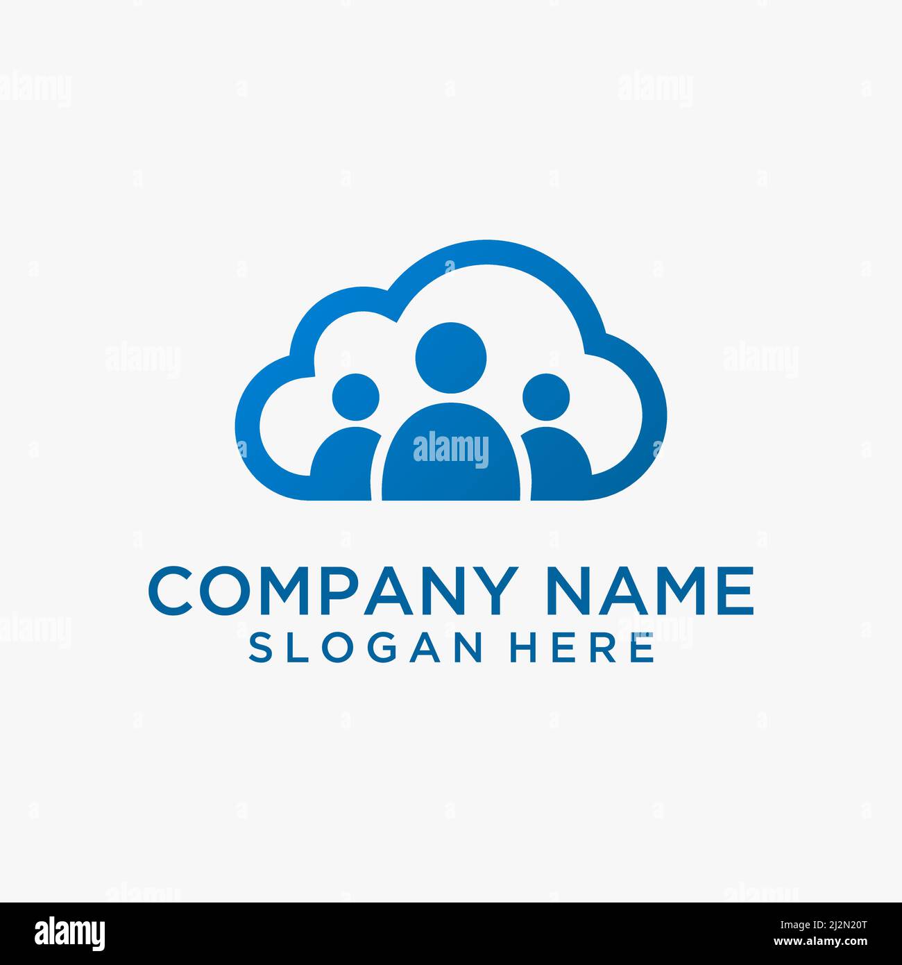 Cloud group logo design Stock Vector