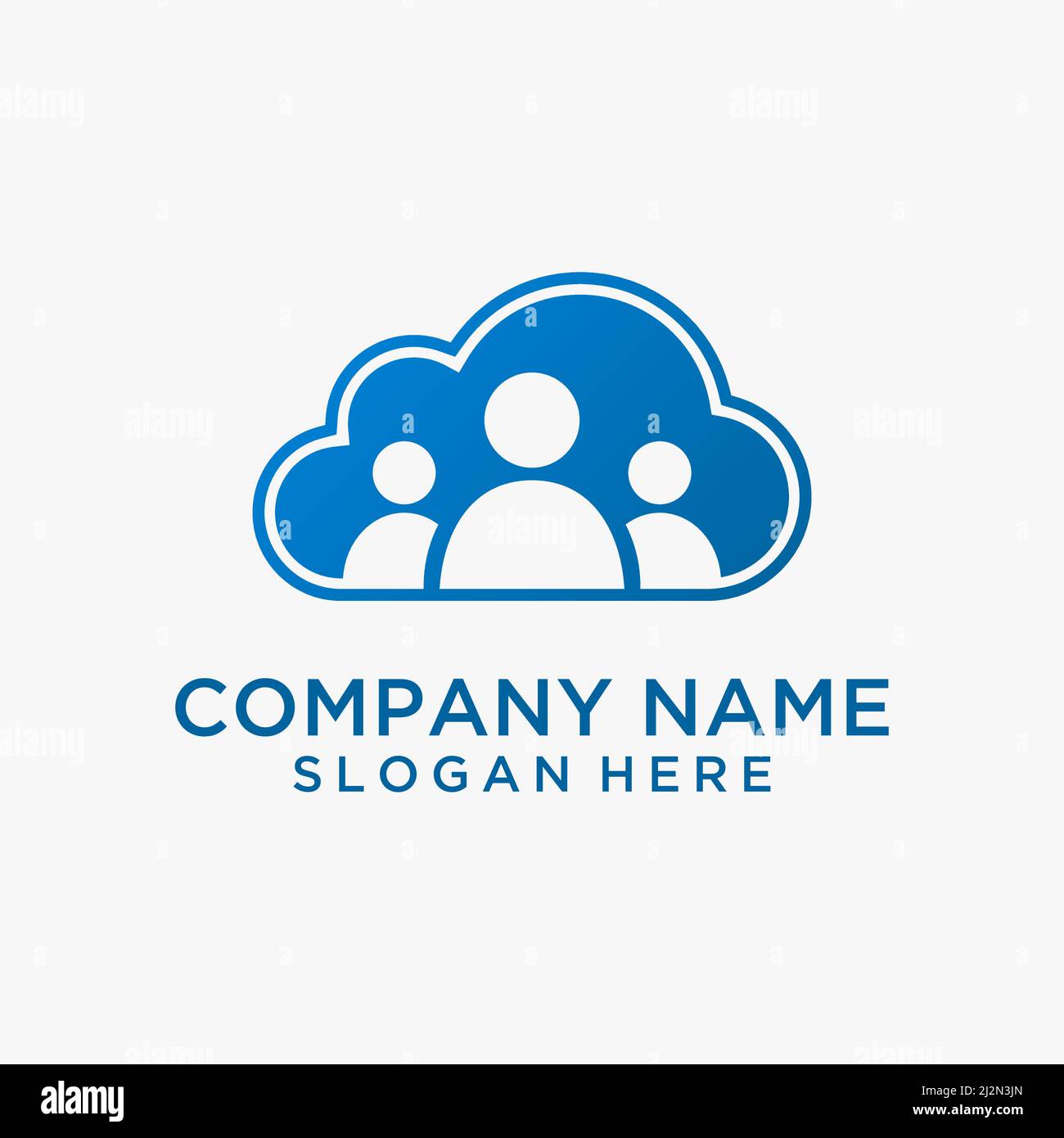 Cloud group logo design Stock Vector